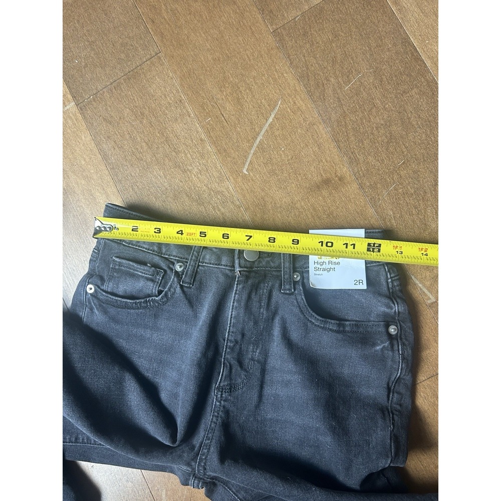 Sonoma Women's High Rise Black Denim Jeans  2R Straight Leg - Picture 5 of 7
